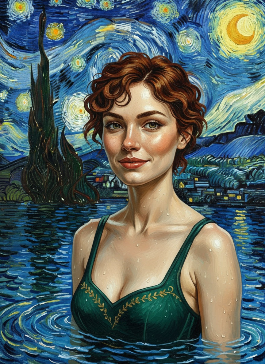 Woman in a Starry Sea (Diamond Painting) Diamond Painting kit