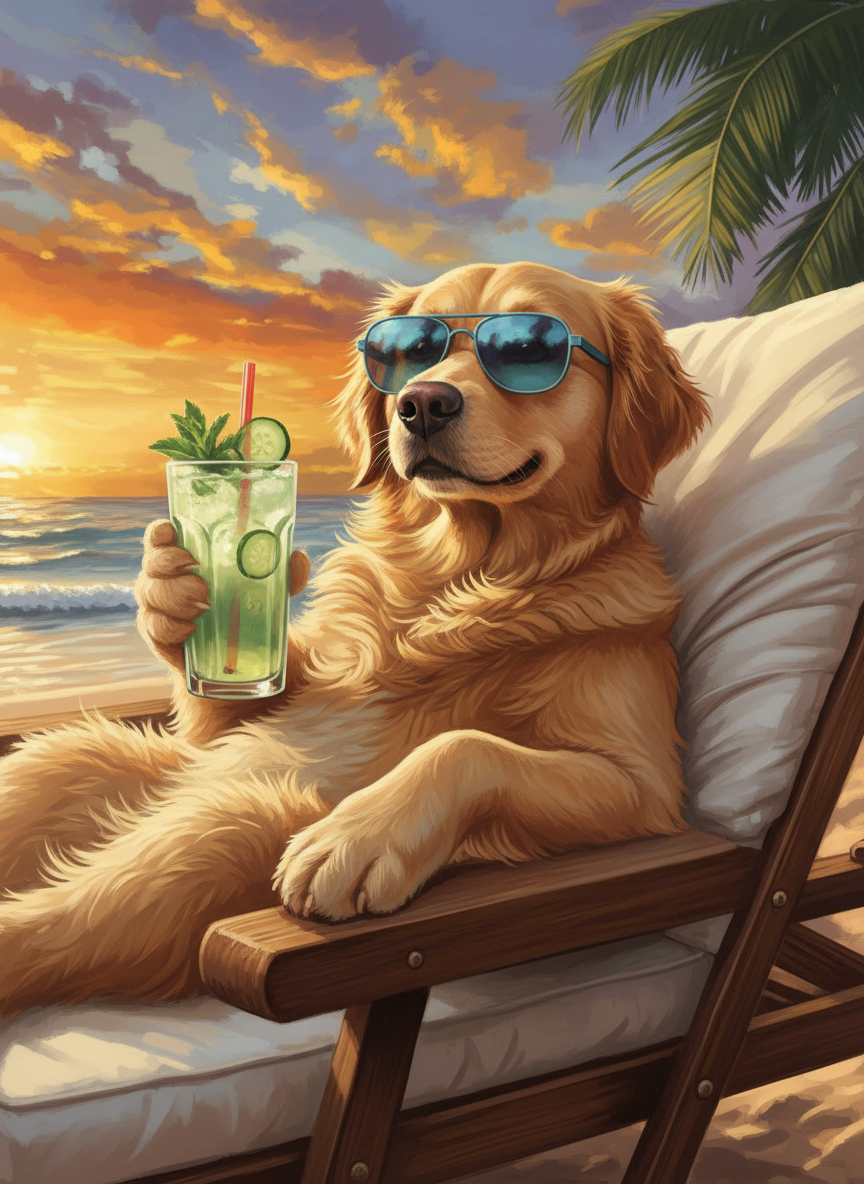 Golden Hour Retreat (Diamond Painting) Diamond Painting kit