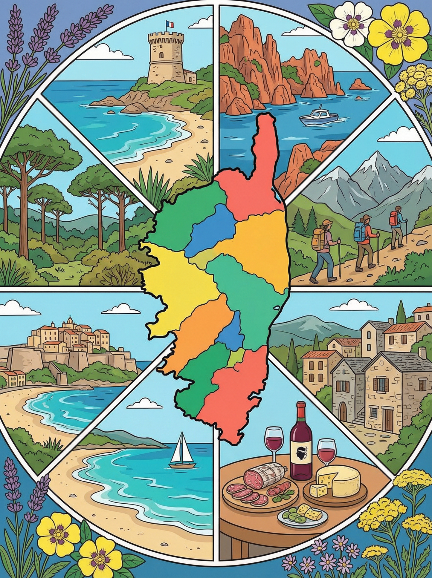 Corsica Coastal Trails (Diamond Painting) Diamond Painting kit