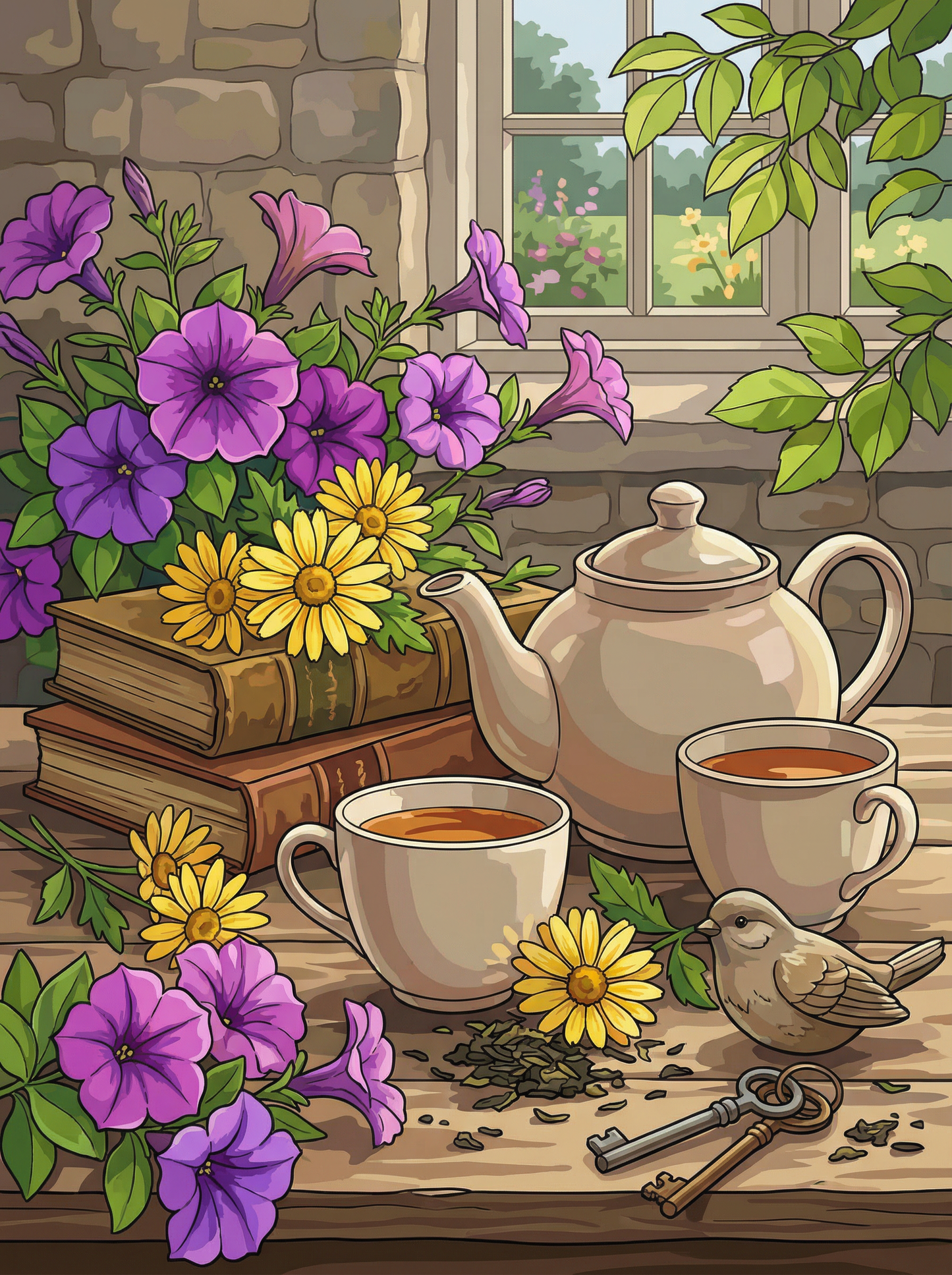 Garden Tea Serenity (Diamond Painting) Diamond Painting kit