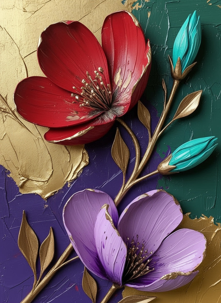 Golden Petals (Diamond Painting) Diamond Painting kit