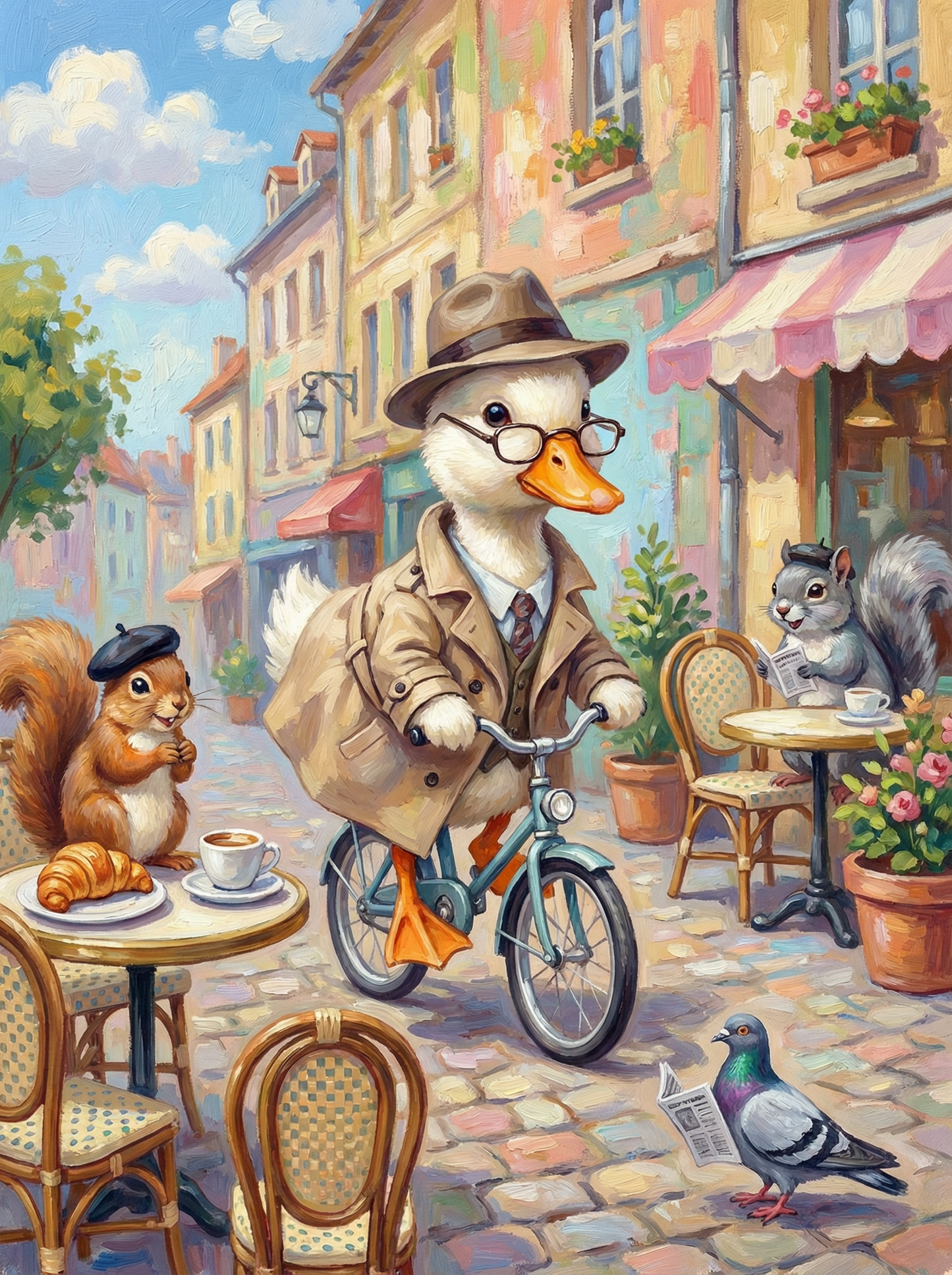 Parisian Duck Detective (Diamond Painting) Diamond Painting kit