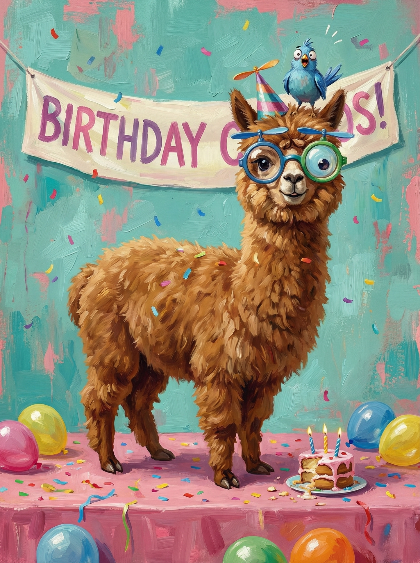 Birthday Llama Bash (Diamond Painting) Diamond Painting kit