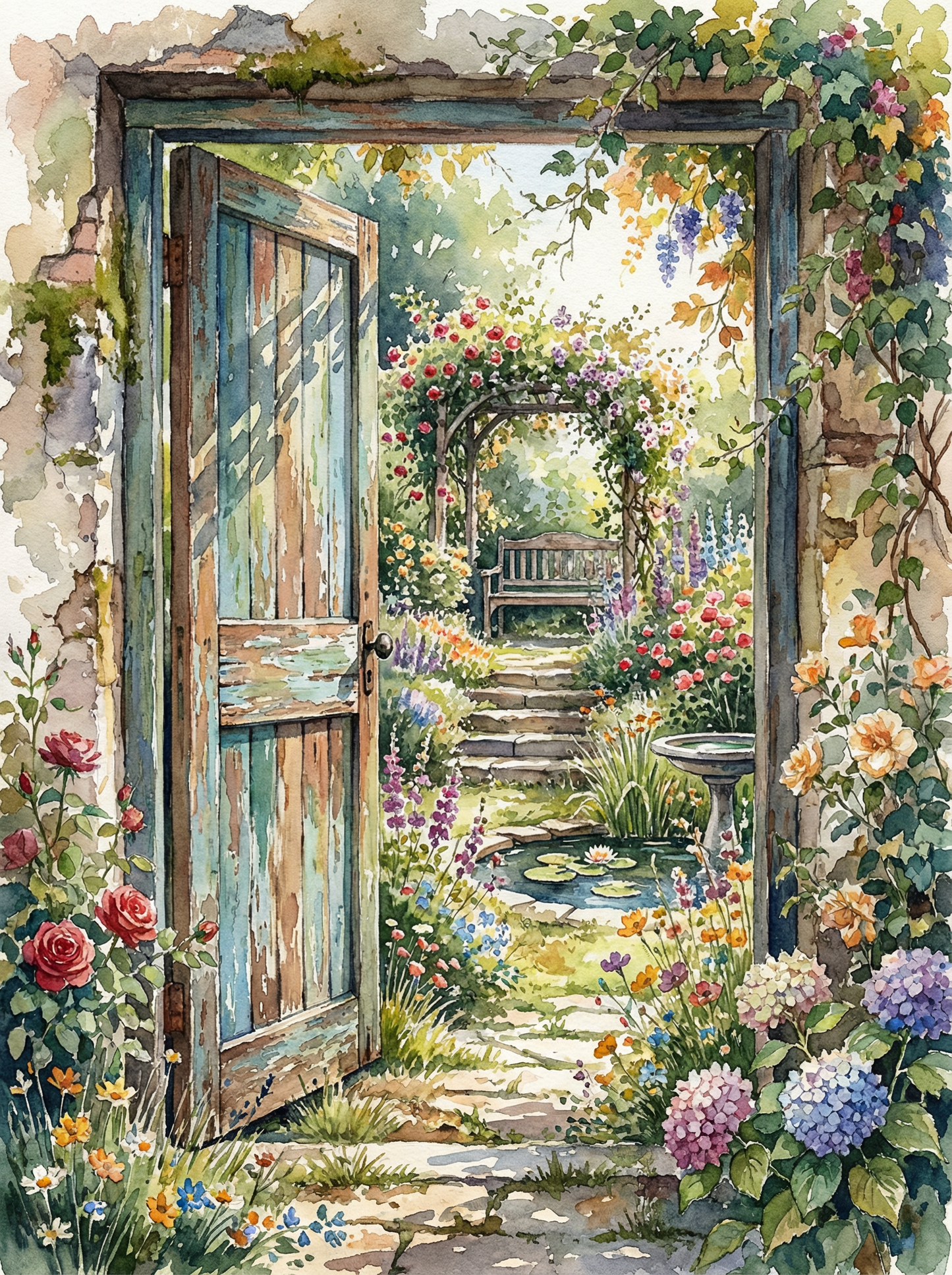 Secret Garden Doorway (Diamond Painting)