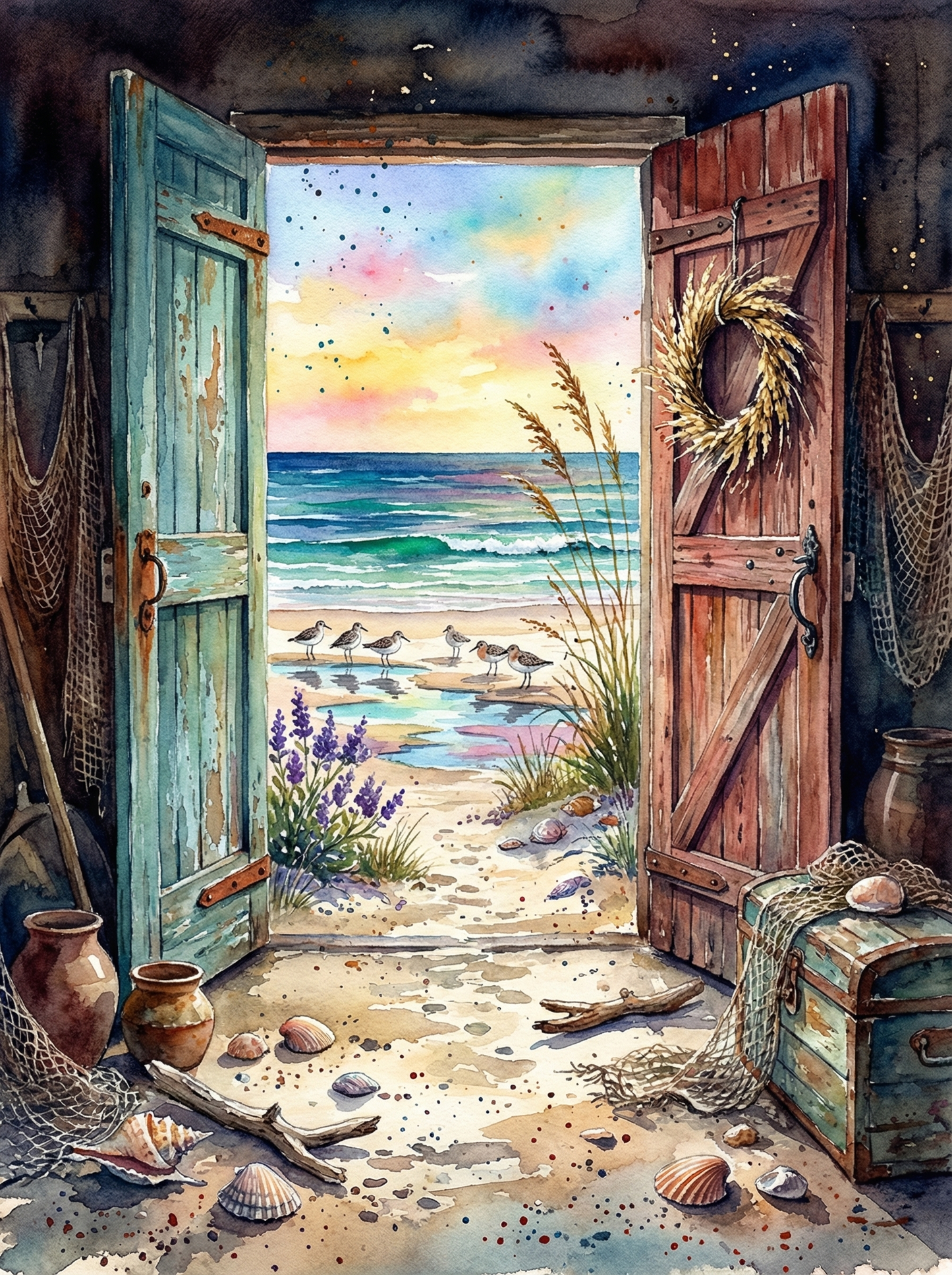 Seaside Doorway Escape (Diamond Painting)