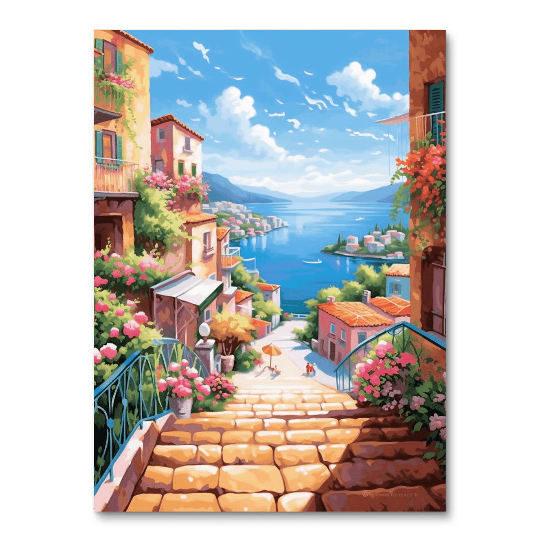 Italian Coastel Town (Diamond Painting) Diamond Painting kit
