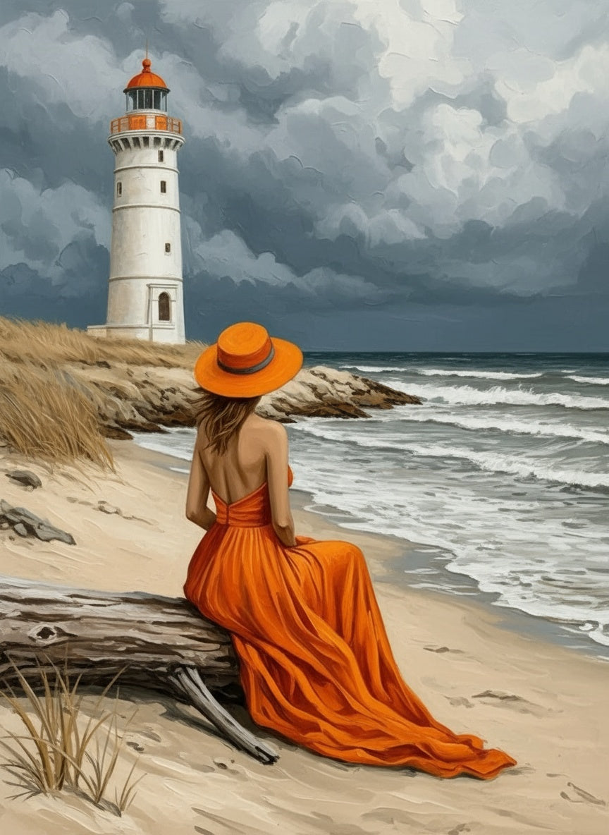 Lady by the Lighthouse (Diamond Painting) Diamond Painting kit