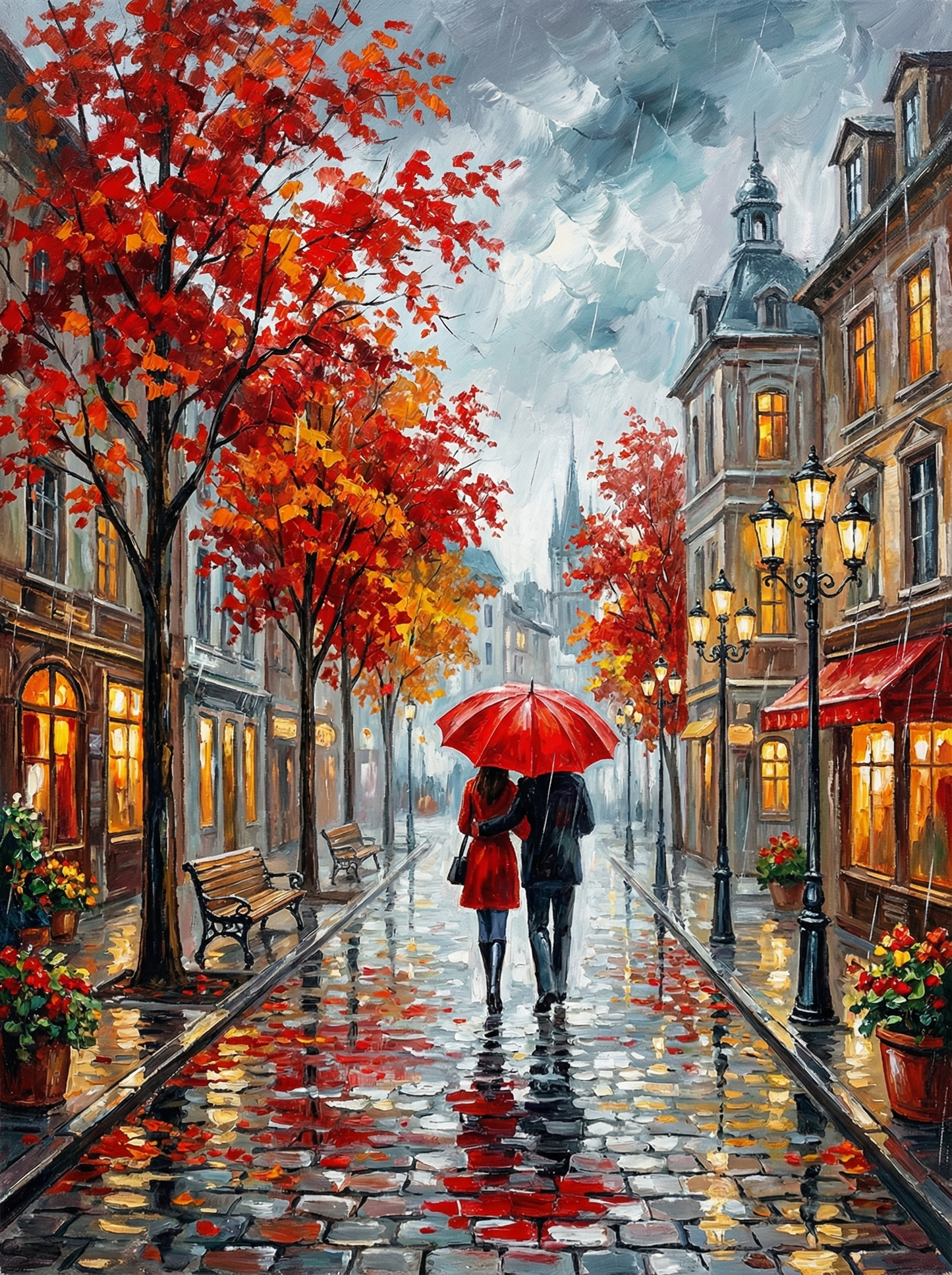 Autumn Rain Romance (Diamond Painting) Diamond Painting kit