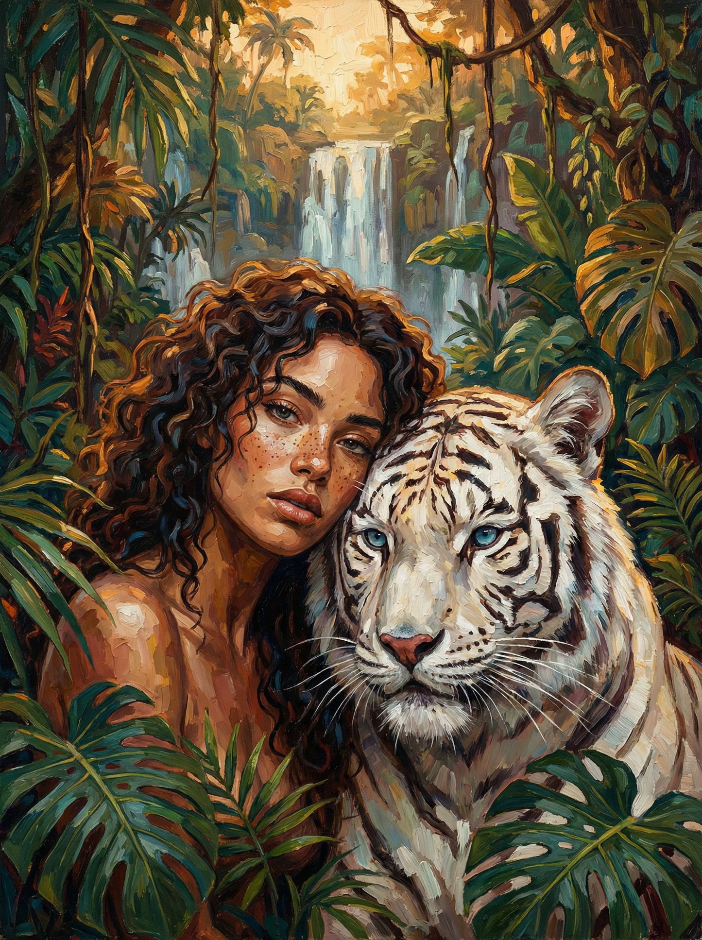 Maiden and Tiger (Diamond Painting) Diamond Painting kit