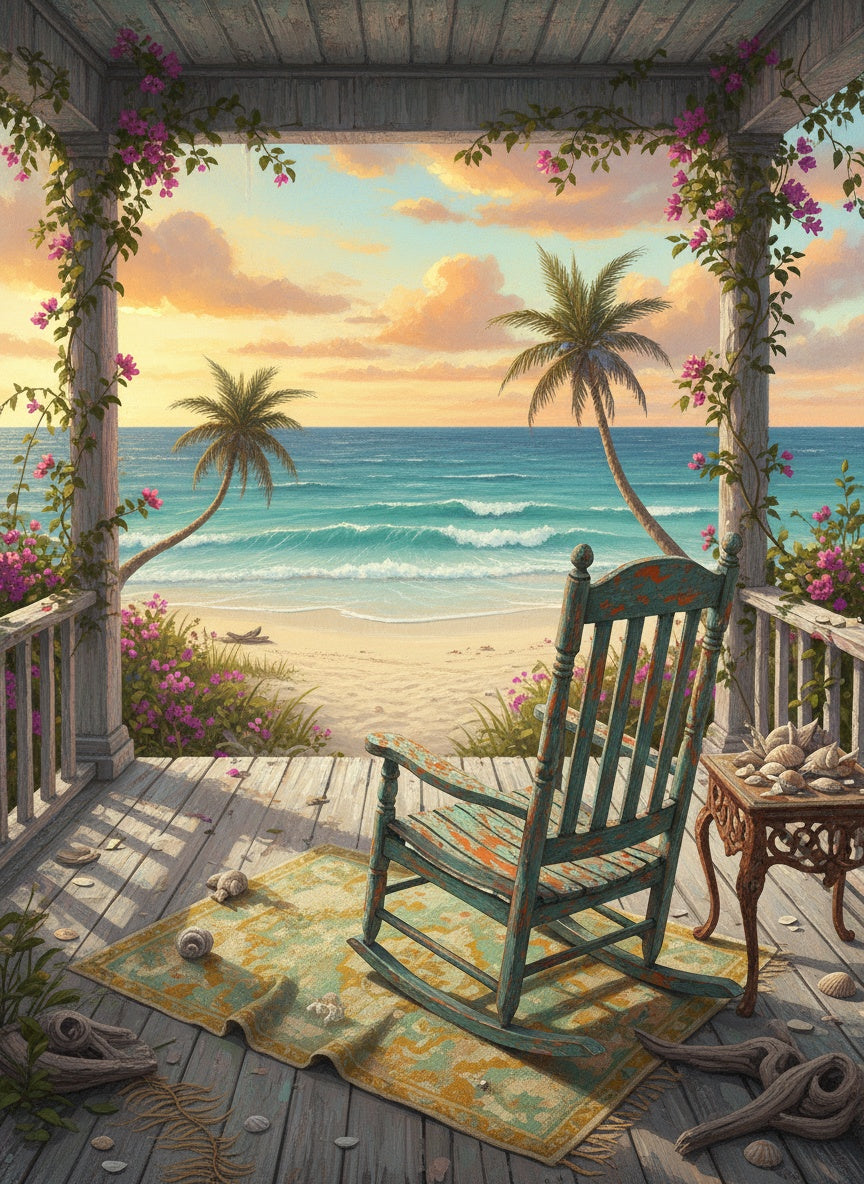 Porch by the Sea (Diamond Painting) Diamond Painting kit