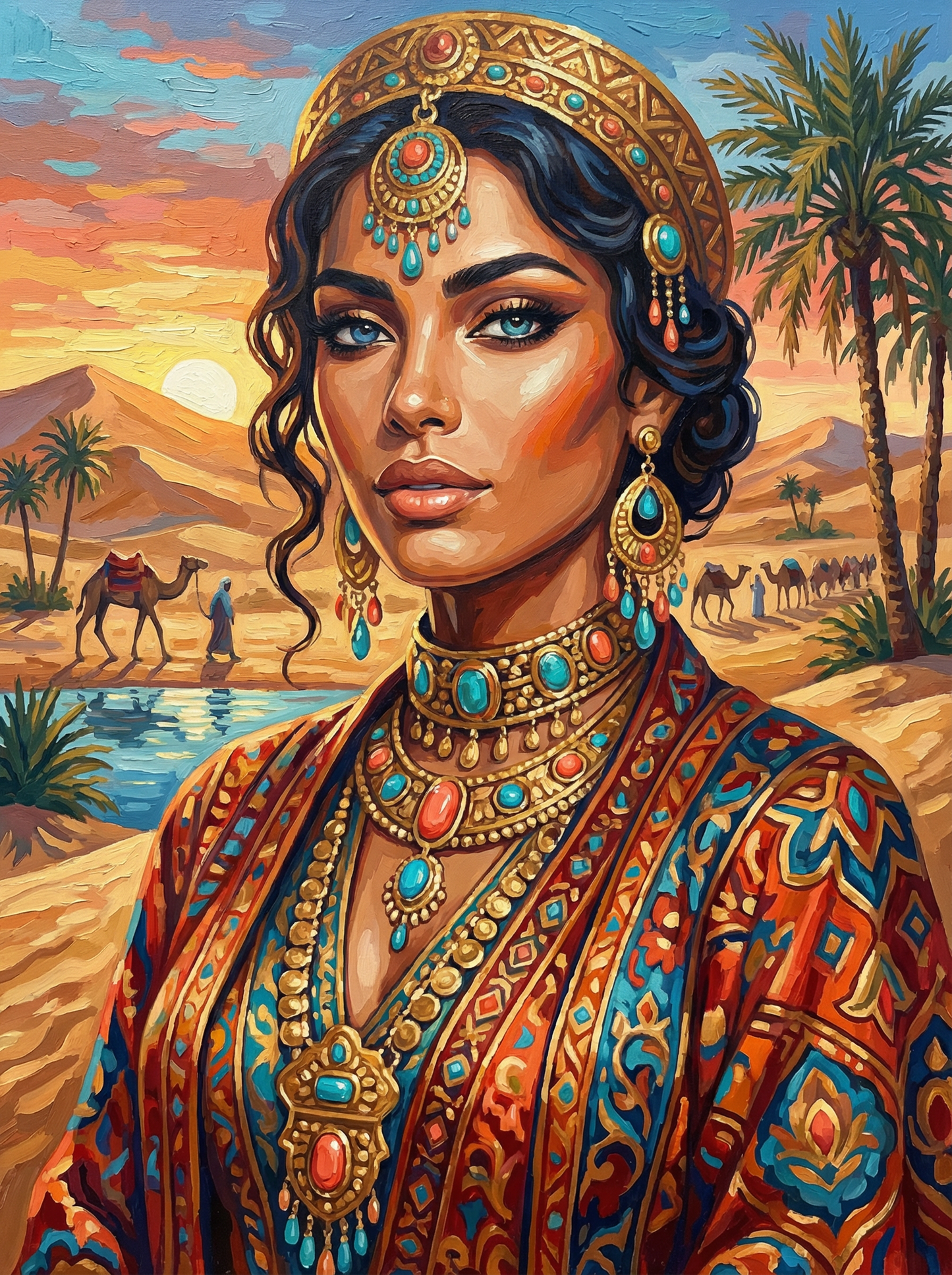Desert Jewel at Dusk (100 Color Diamond Painting)