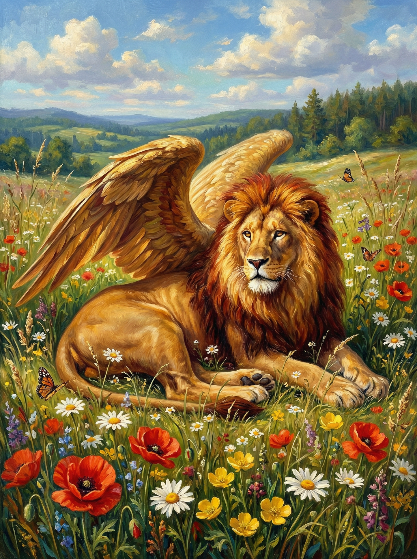 Meadow Guardian Lion (Diamond Painting) Diamond Painting kit