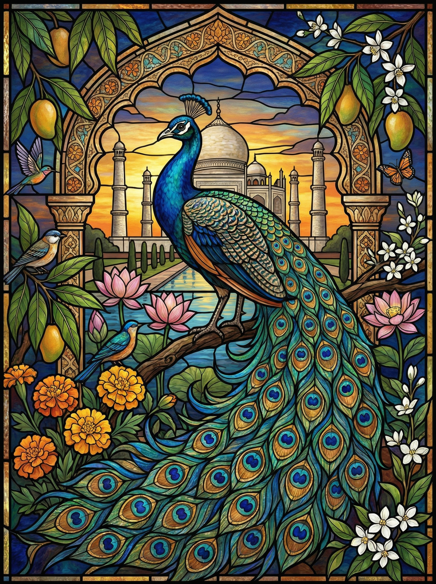 Taj Peacock Glory (Diamond Painting) Diamond Painting kit