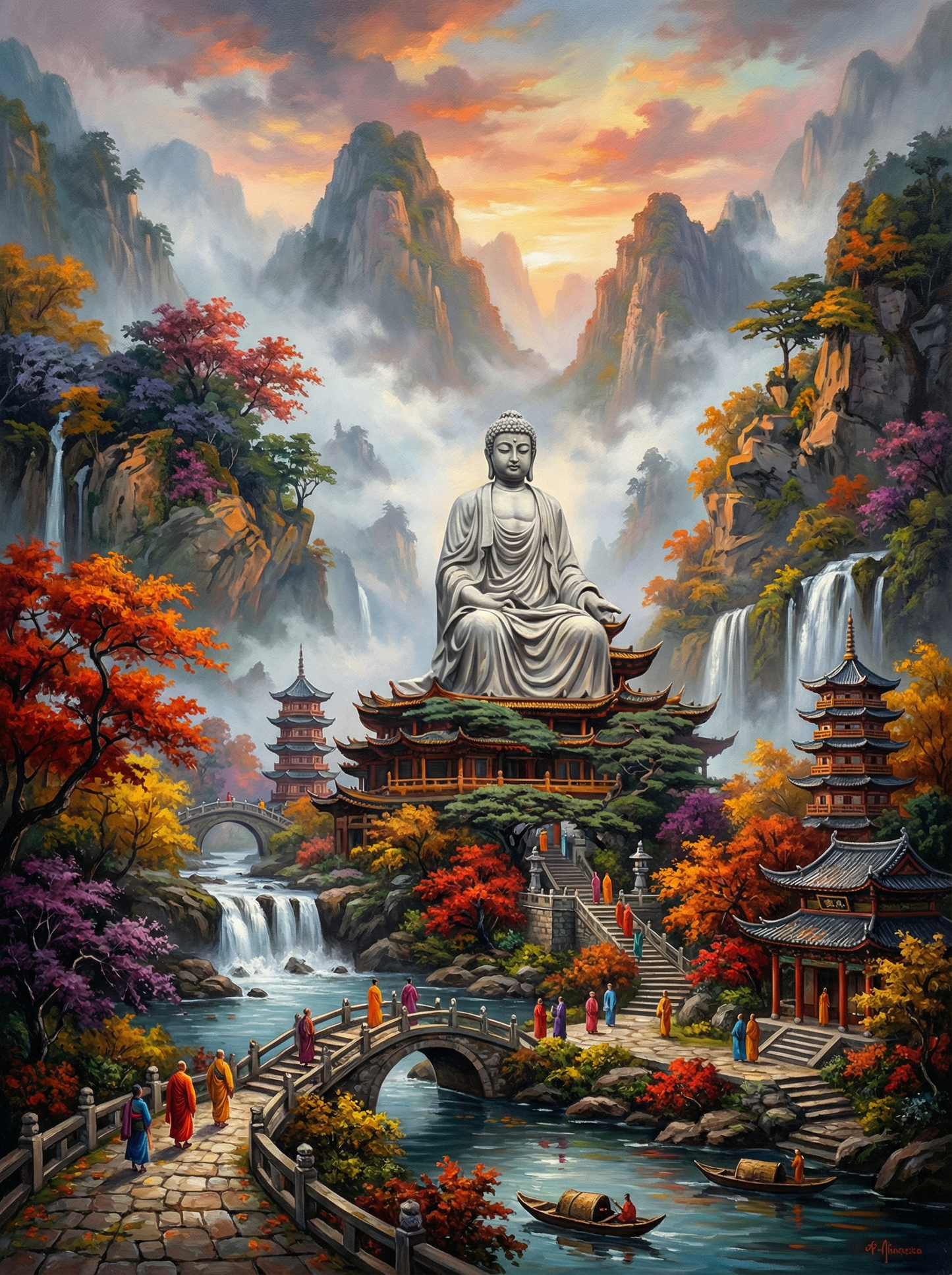 Valley of the Enlightened Buddha (Diamond Painting)