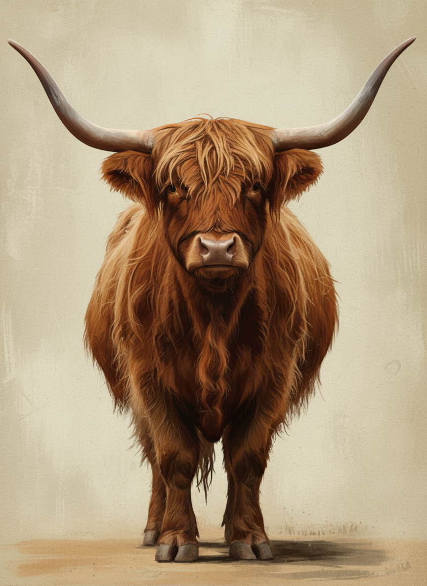 Highland Cow Untouched (Diamond Painting) Diamond Painting kit