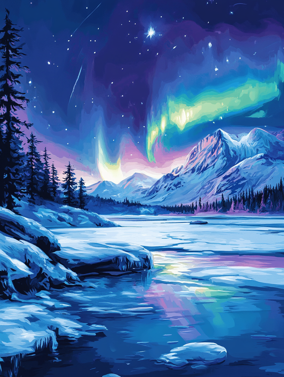 Arctic Glow (Diamond Painting) Diamond Painting kit