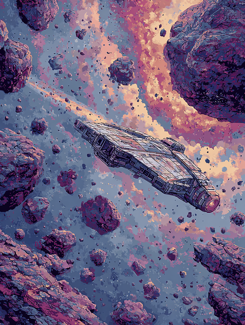 Asteroid Belt Flight (Diamond Painting) Diamond Painting kit