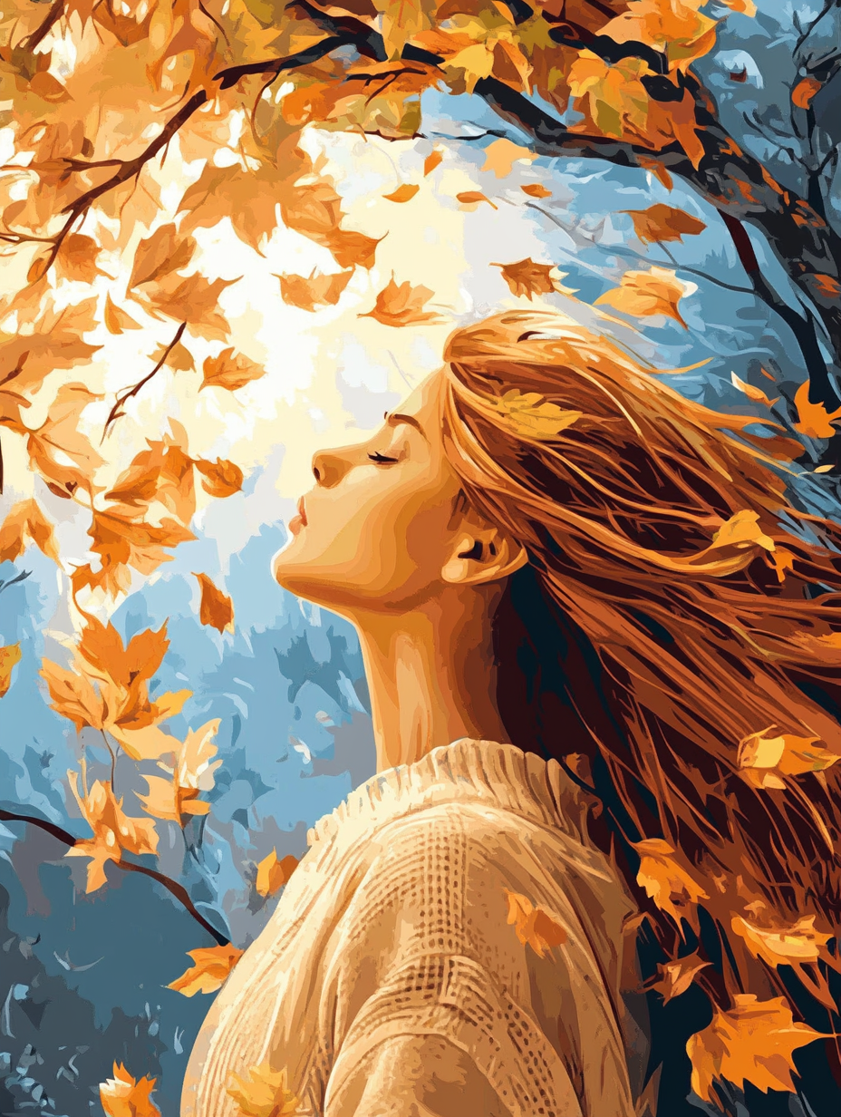 Autumn Breeze Girl (Diamond Painting) Diamond Painting kit