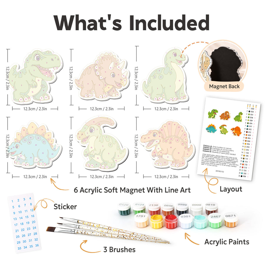 Fridge magnet kit contents