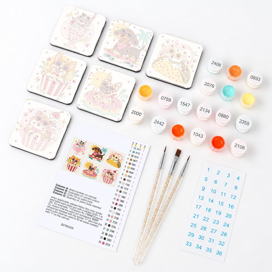 Fridge magnet kit contents