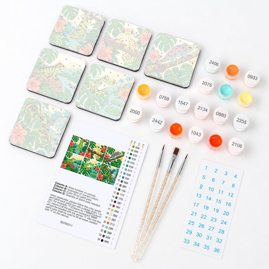 Fridge magnet kit contents