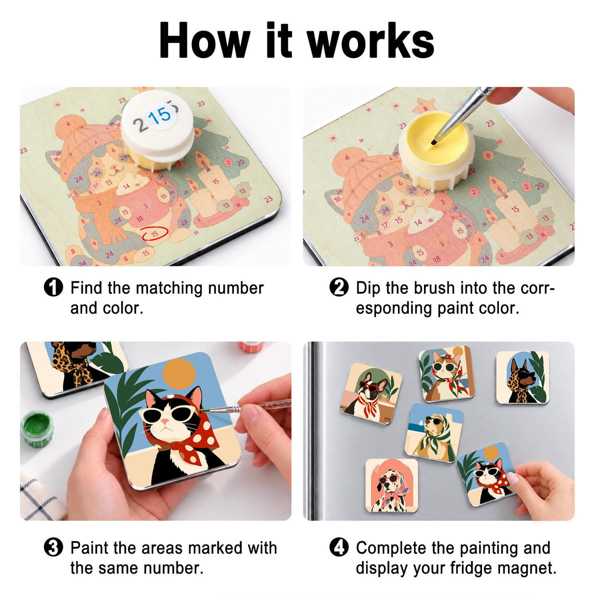 Silk Scarf Riviera Pets fridge magnets – image 4