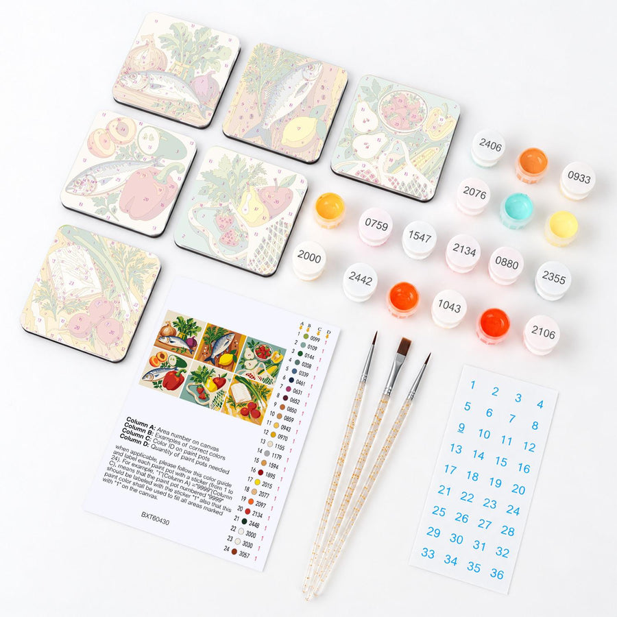 Fridge magnet kit contents