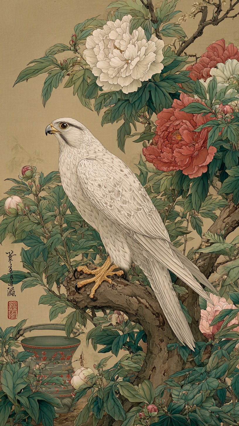 Bird of Prey in Bloom (Diamond Painting) Diamond Painting kit