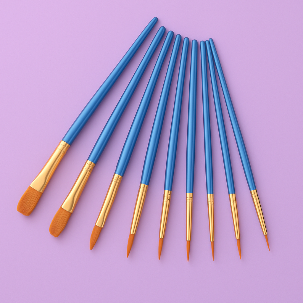 10 Piece Brush Set Paint by Numbers kit