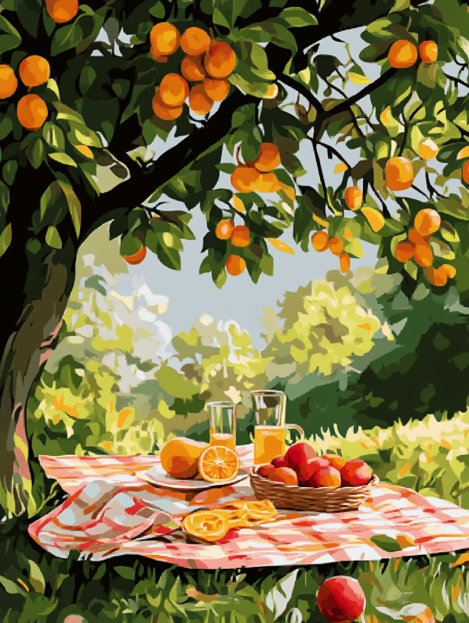 Citrus Tree Lunch (Diamond Painting) Diamond Painting kit