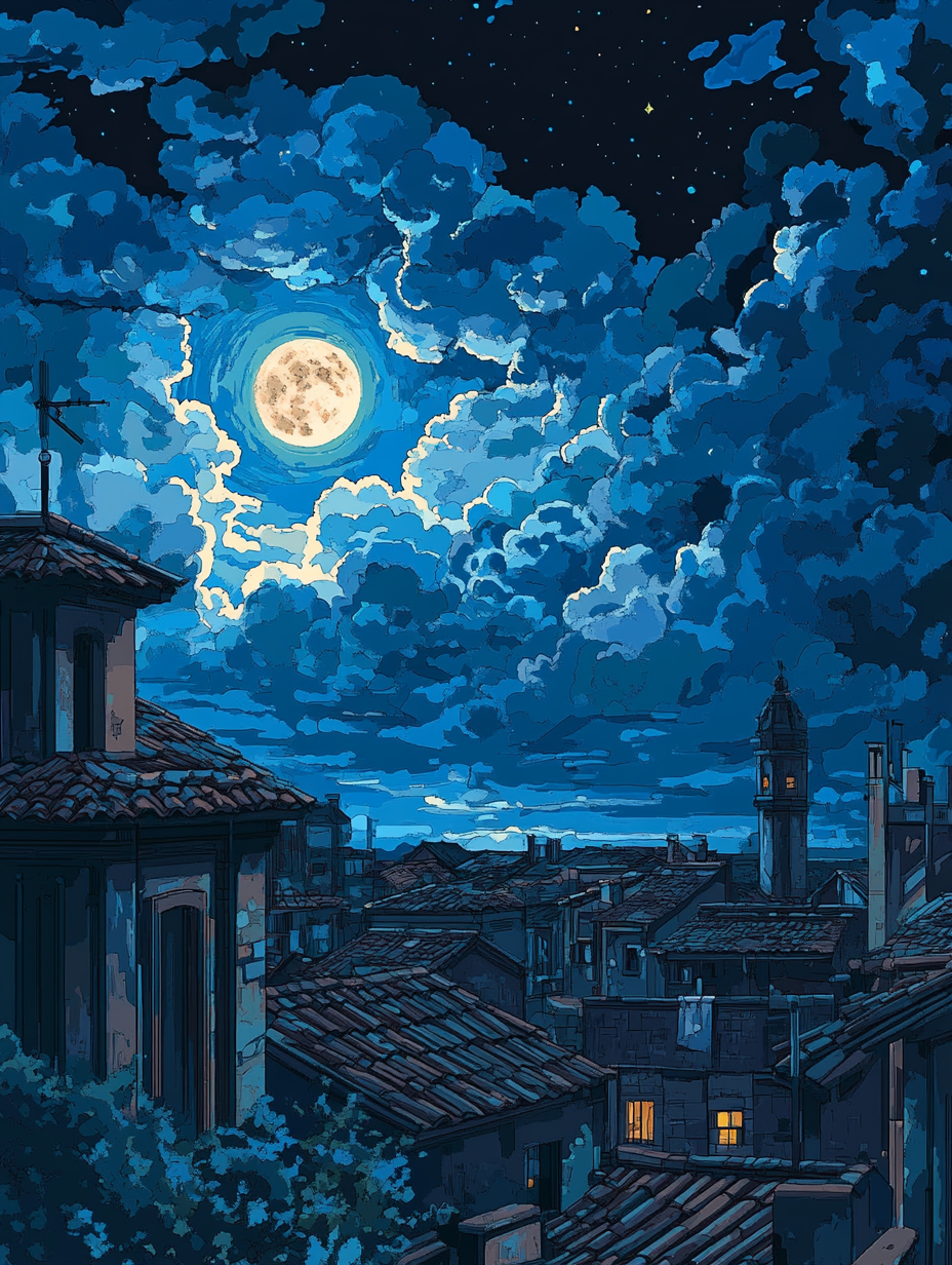 City Under the Moon (Diamond Painting) Diamond Painting kit