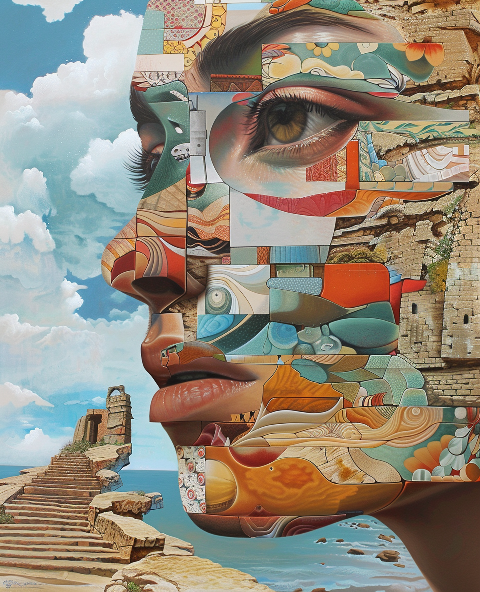 Cubist Island Profile (Diamond Painting) Diamond Painting kit