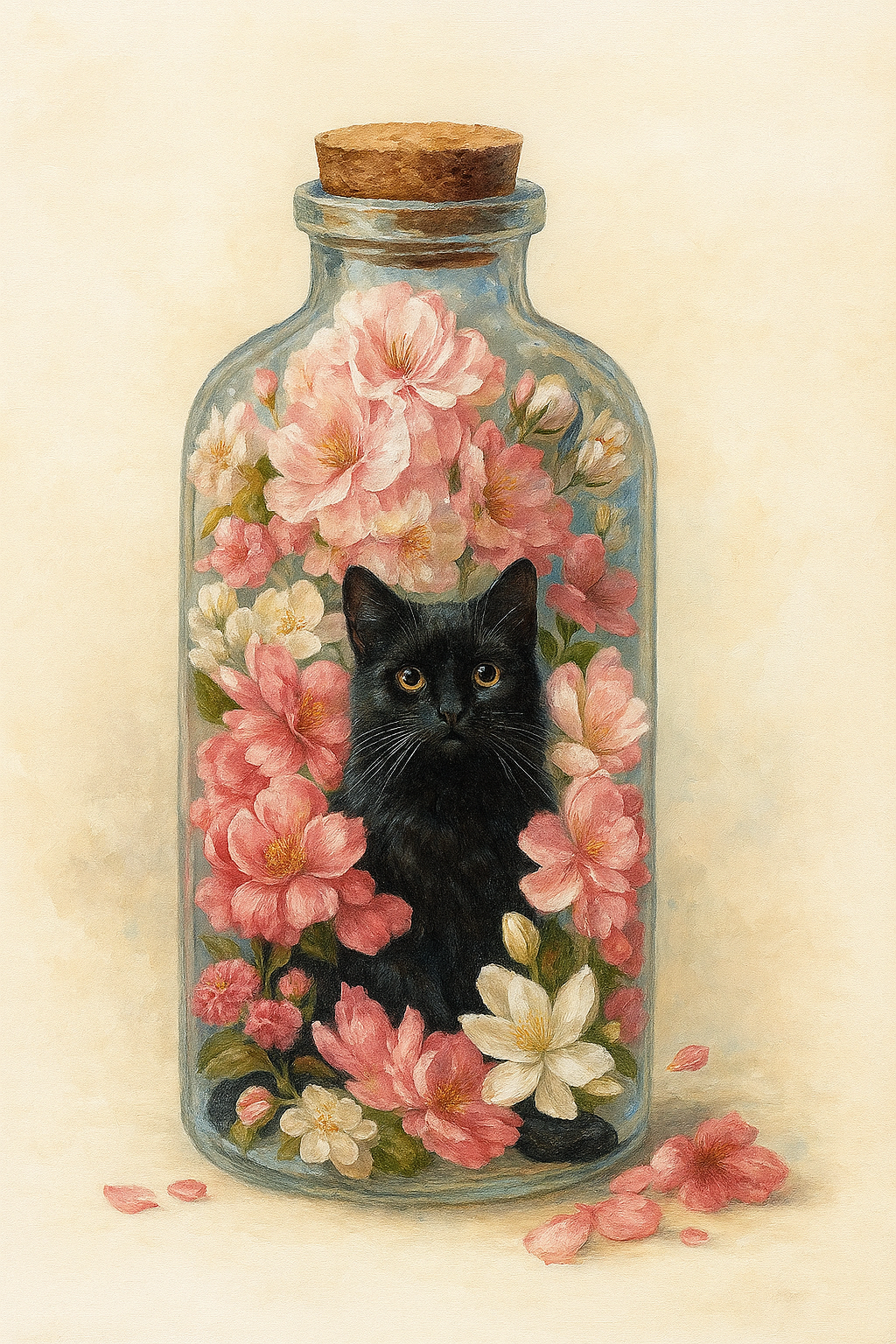 Curious Cat in a Bottle (Diamond Painting) Diamond Painting kit