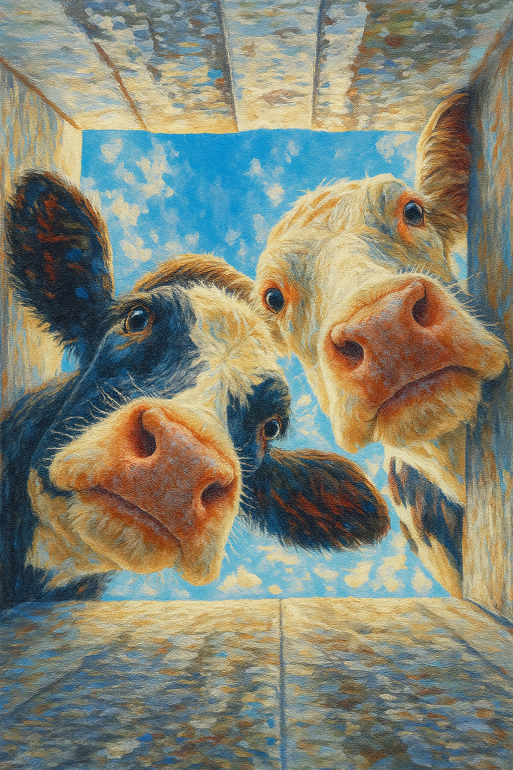 Curious Cow Noses (Diamond Painting) Diamond Painting kit