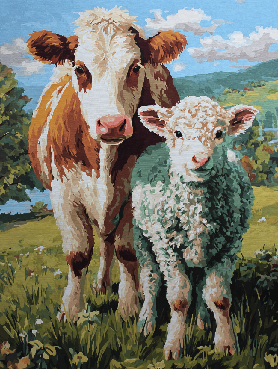 Curious Farm Friends (Diamond Painting) Diamond Painting kit