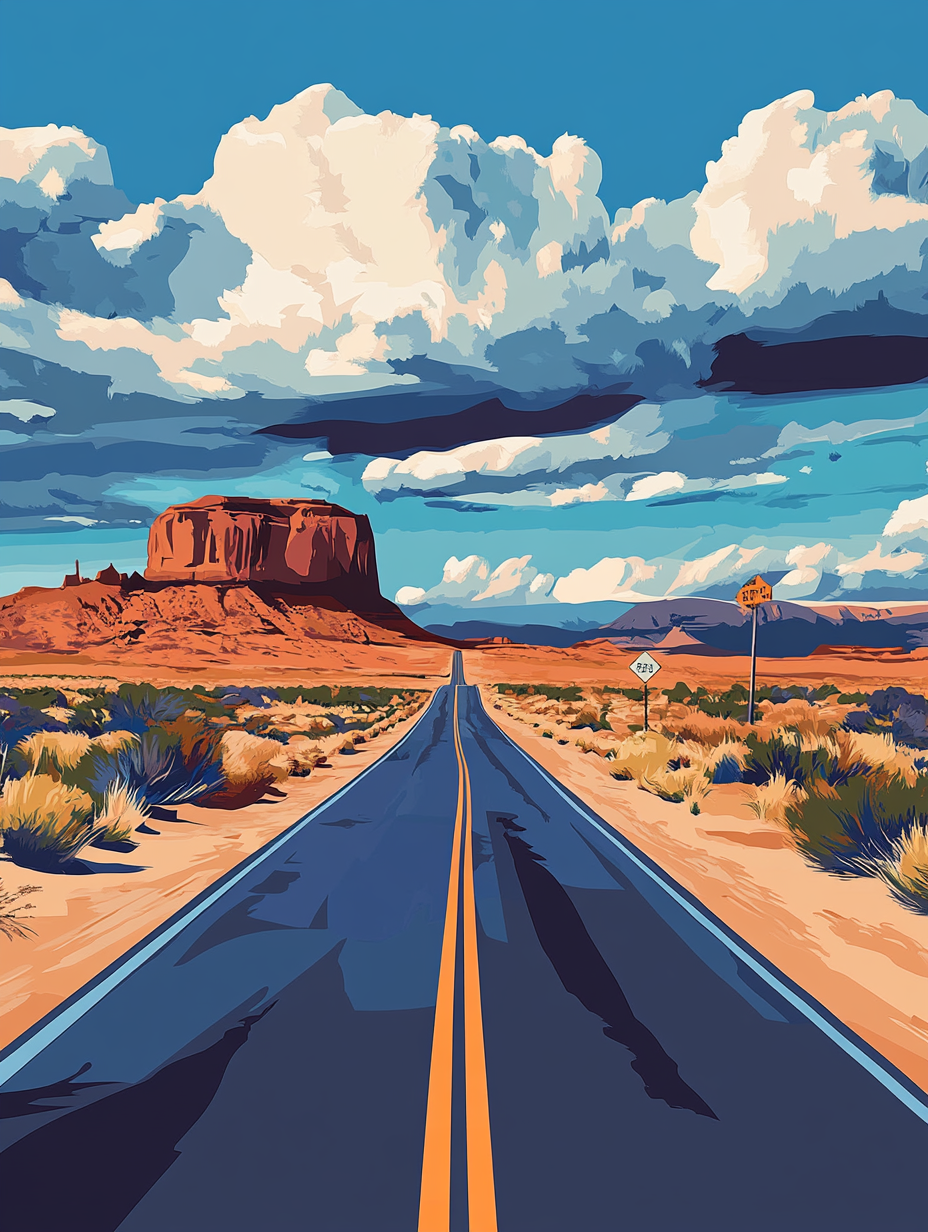 Desert Road Trip (Diamond Painting) Diamond Painting kit