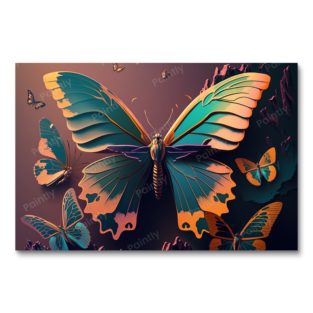 Matte Butterflies IV (Diamond Painting) Diamond Painting kit