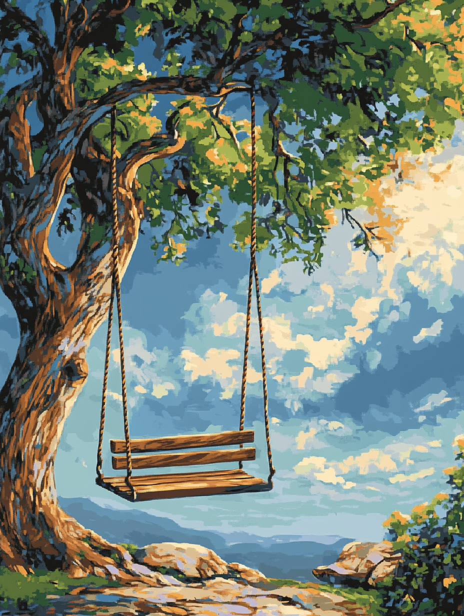 Empty Swing, Open Sky (Diamond Painting) Diamond Painting kit