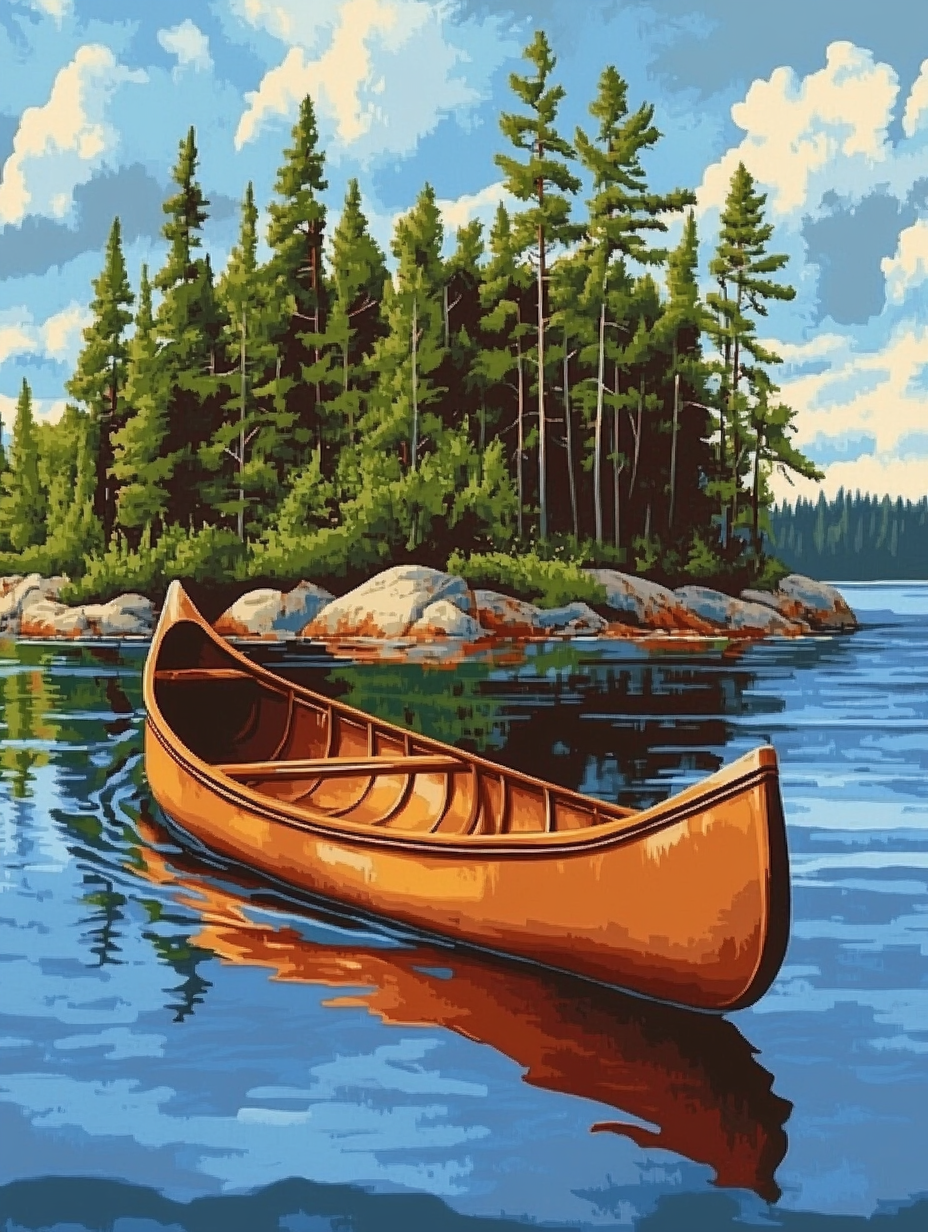 Empty Wilderness Boat (Diamond Painting) Diamond Painting kit
