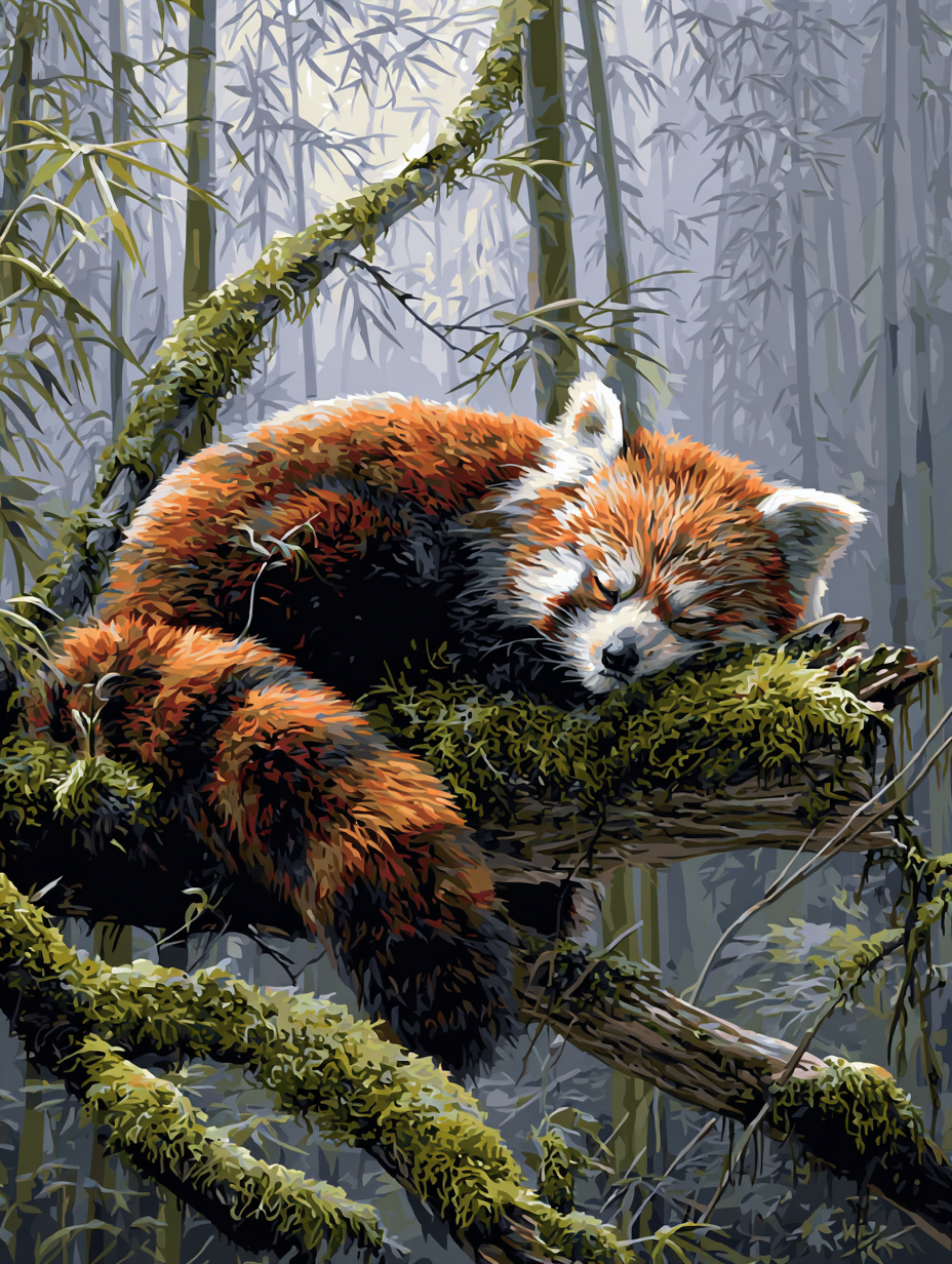 Gentle Panda Slumber (Diamond Painting)