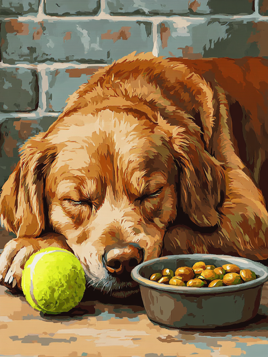 Golden Retriever's Rest (Diamond Painting) Diamond Painting kit