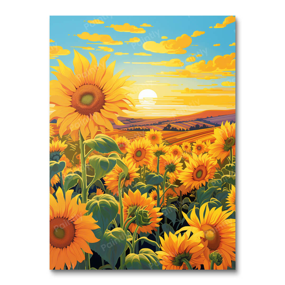 Golden Sunflower Bliss (Diamond Painting) Diamond Painting kit