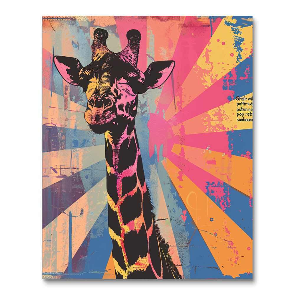 Groovy Giraffe (Diamond Painting) Diamond Painting kit