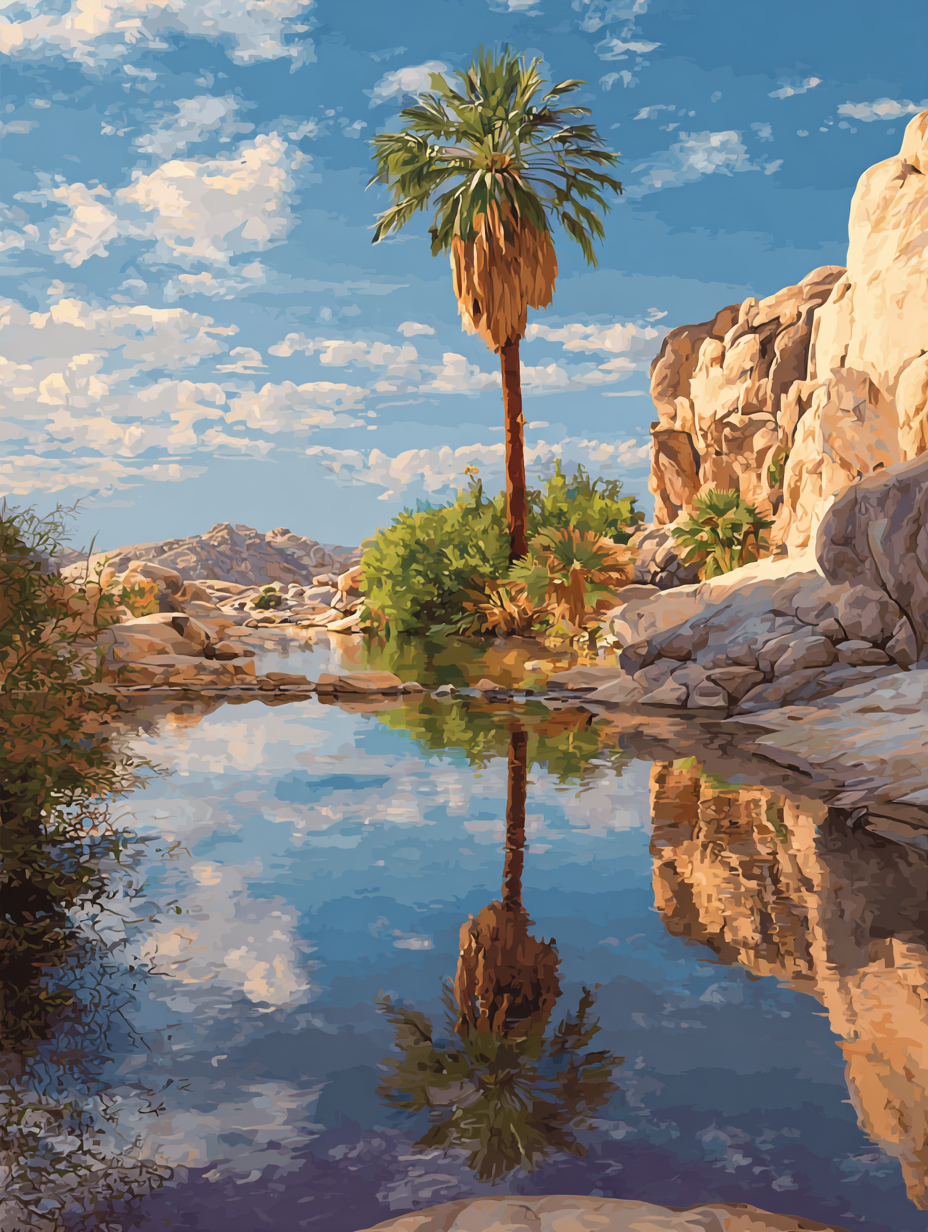 Hidden Desert Spring (Diamond Painting) Diamond Painting kit