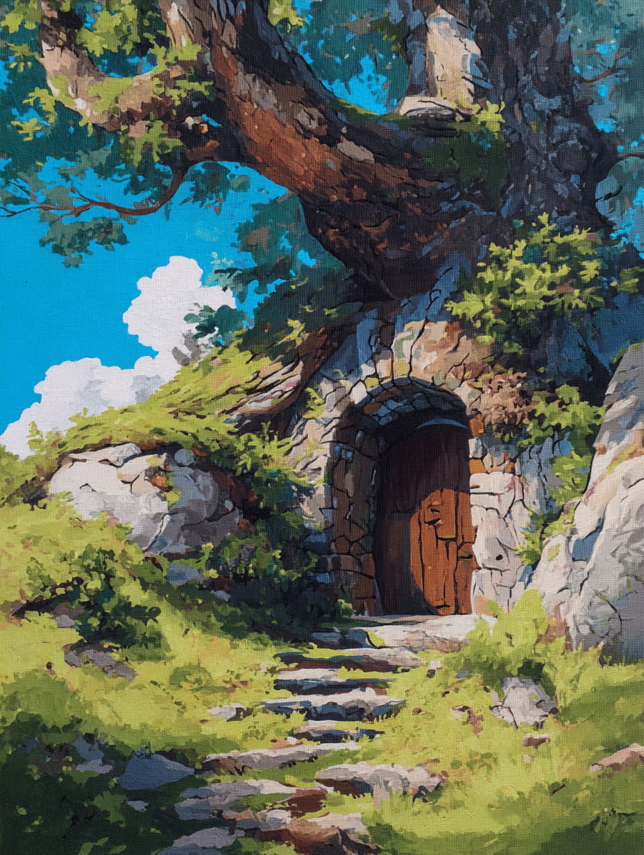 Hidden Entrance Ancient Tree (Diamond Painting) Diamond Painting kit