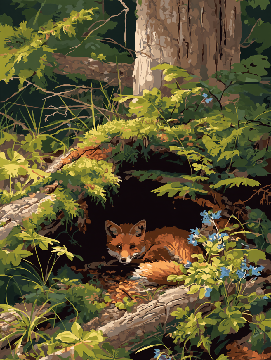 Hidden Fox Woodland Retreat (Diamond Painting) Diamond Painting kit