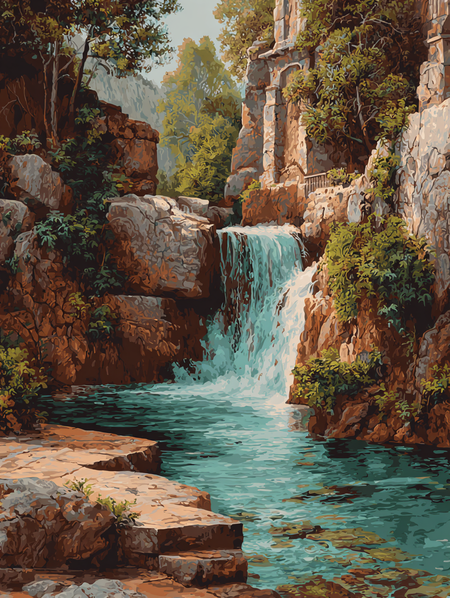 Hidden Waterfall (Diamond Painting) Diamond Painting kit