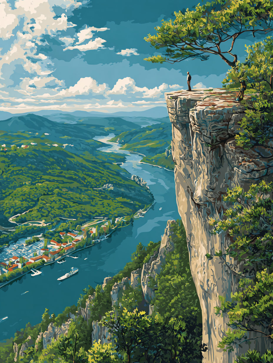 High View Over Valley (Diamond Painting) Diamond Painting kit