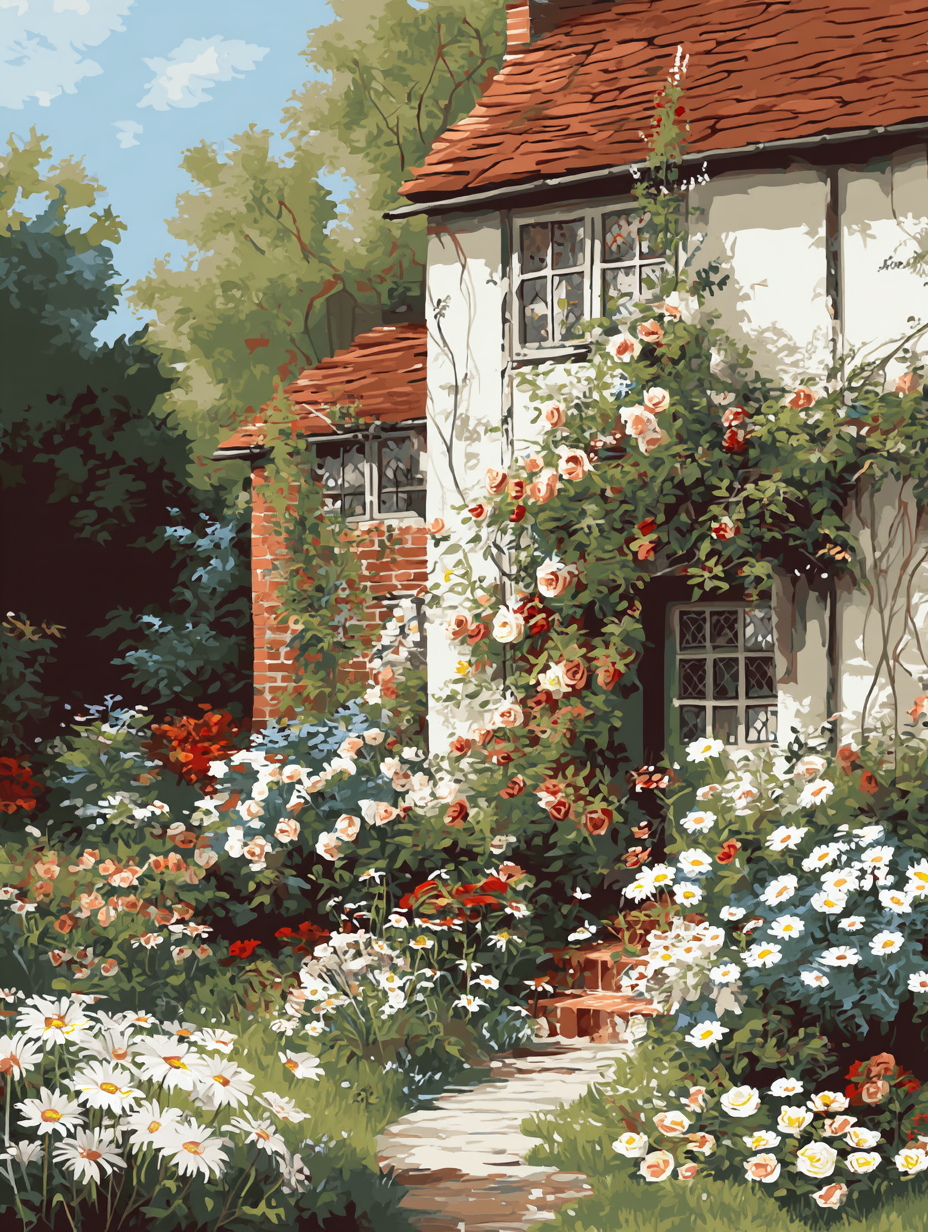 Idyllic Cottage Flower Path (Diamond Painting) Diamond Painting kit