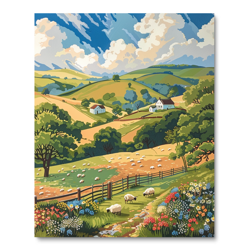 Idyllic Country Lane (Diamond Painting) Diamond Painting kit